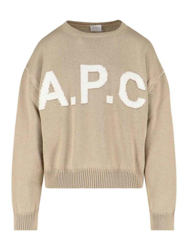 A.P.C.: Pull col rond - Pull Col Rond - Beige