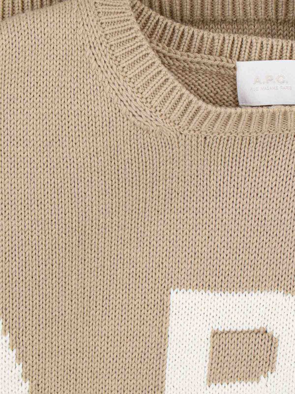 The Best Shops A.P.C.: Pull col rond - Pull Col Rond - Beige