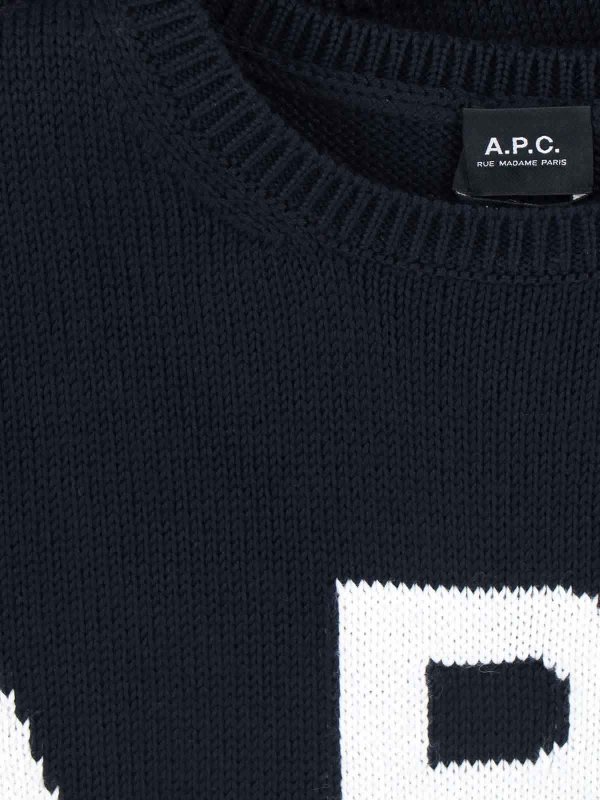 The Best Shops A.P.C.: Pull col rond - Pull Col Rond - Bleu