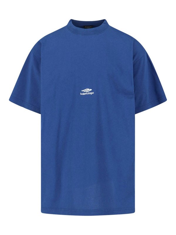 BALENCIAGA: Camisetas - Camiseta - Azul