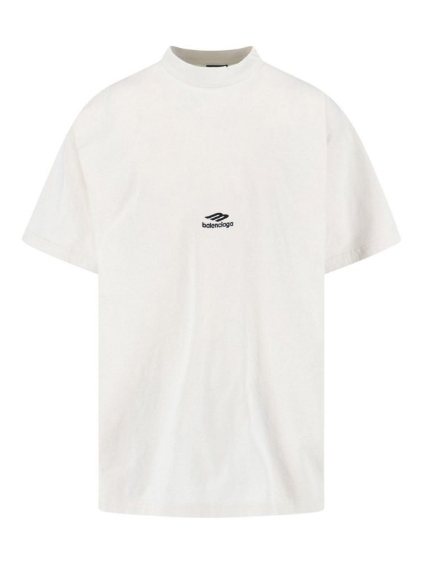BALENCIAGA: Camisetas - Camiseta - Blanco
