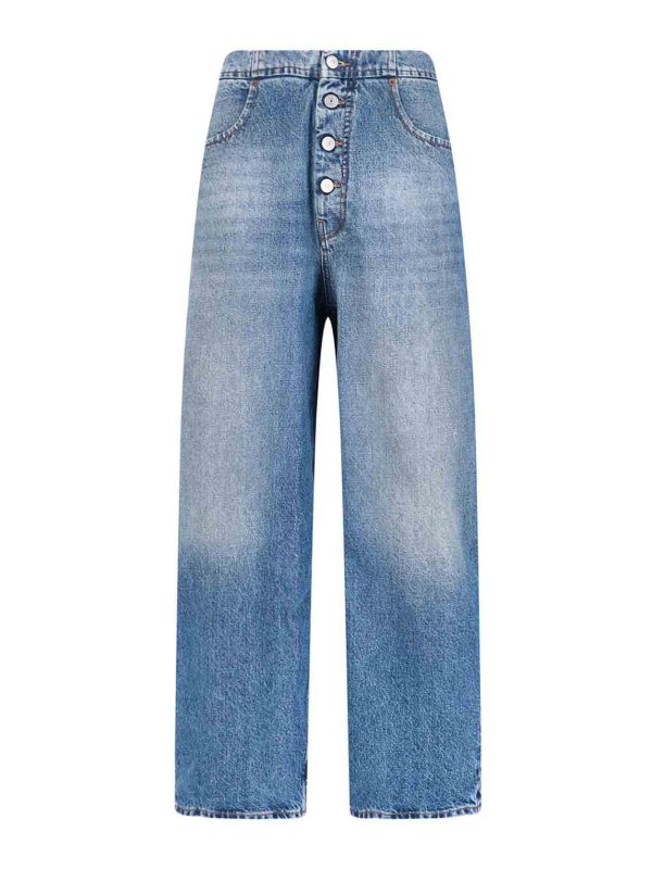 MM6 MAISON MARGIELA: Straight Leg Jeans - Straight Leg Jeans - Blau