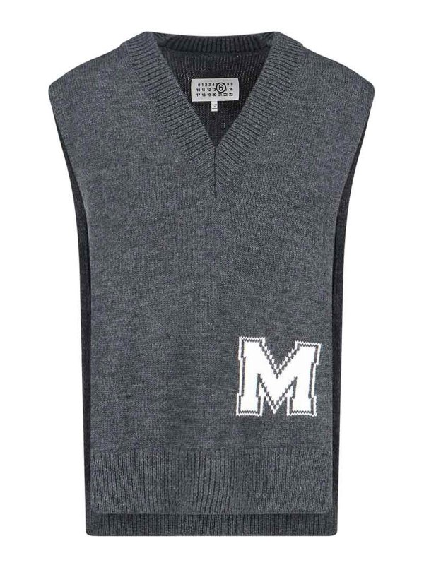 MM6 MAISON MARGIELA: v necks - V-neck sweater