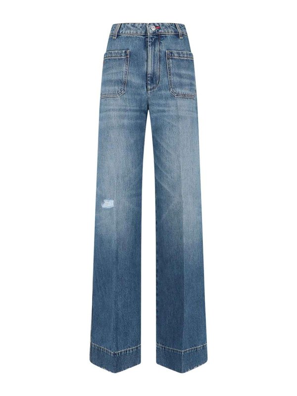 VICTORIA BECKHAM: Straight Leg Jeans - Straight Leg Jeans - Blau