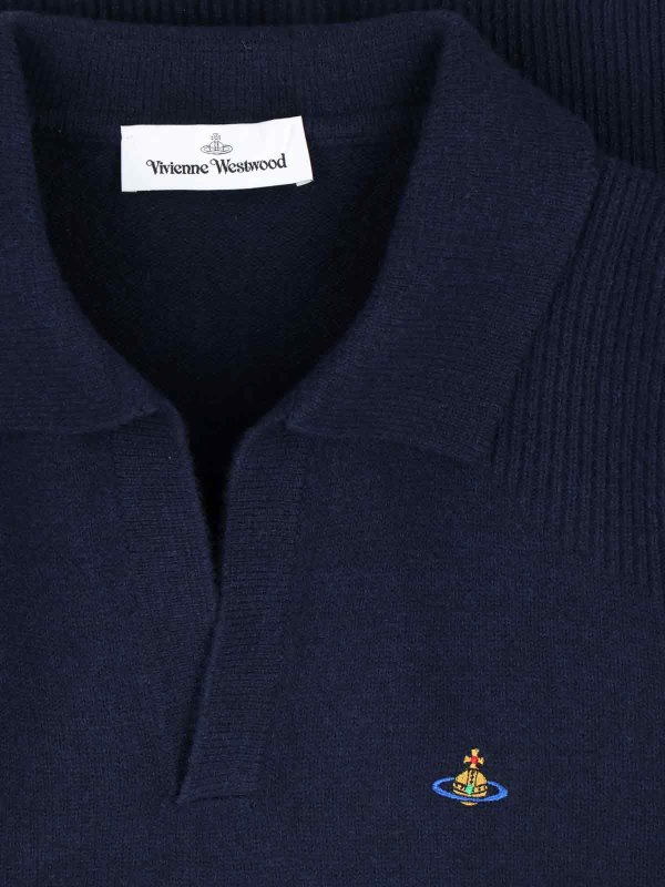 The Best Shops VIVIENNE WESTWOOD: Suéteres con cuello pico - Suéter Cuello Redondo - Azul