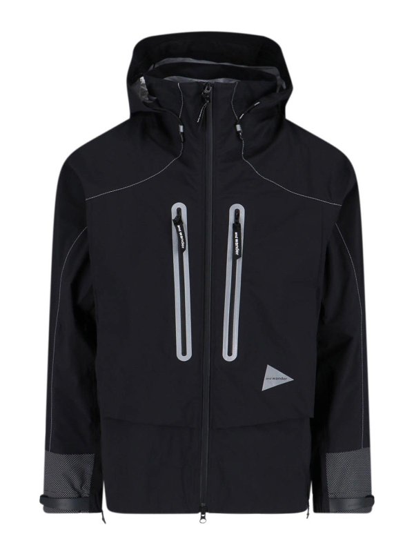 AND WANDER: casual jackets - Zip Logo Jacket