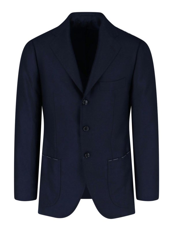 CESARE ATTOLINI NAPOLI: ブレザー - ブレザー - ブルー