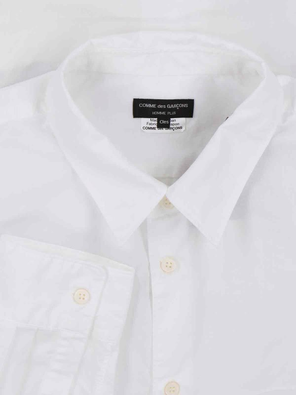 The Best Shops COMME DES GARÇONS HOMMES PLUS: Camisas - Camisa - Blanco