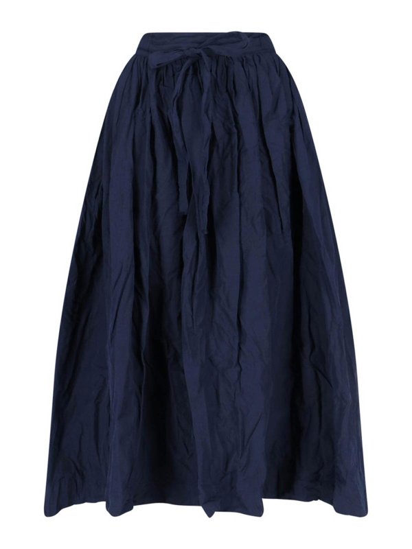 DANIELA GREGIS: Knee length skirts & Midi - Cotton Satin Skirt