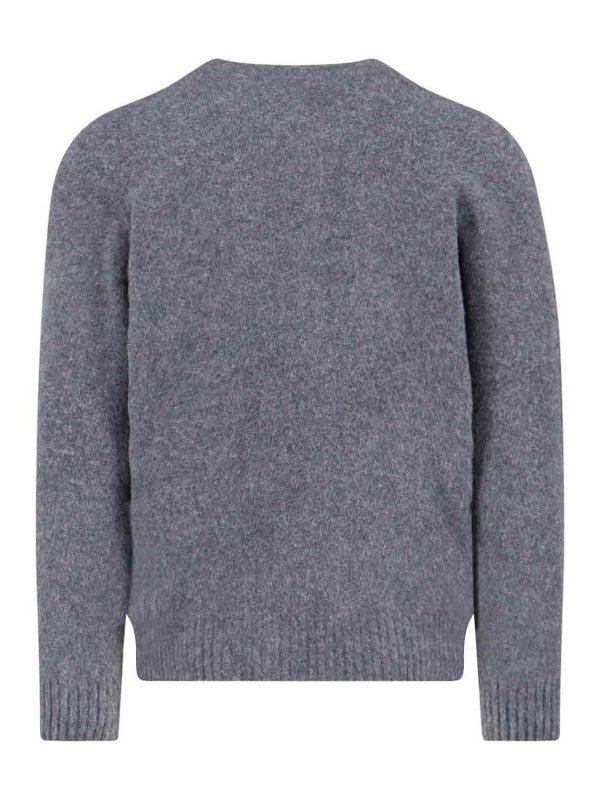 DRUMOHR: Strickpullover mit Rundhalsausschnitt online - Rundhalspullover - Grau