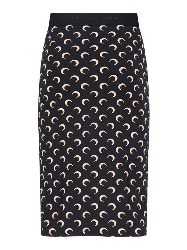 MARINE SERRE: Knielange und Midi Röcke online - Midirock - Schwarz