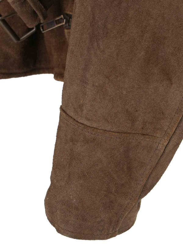 MM6 MAISON MARGIELA buy online Giacca Biker In Pelle Scamosciata