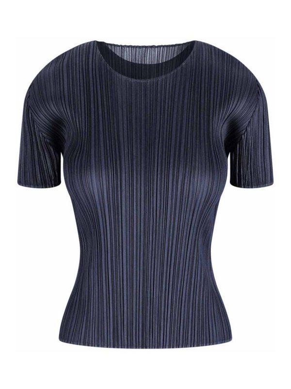 PLEATS PLEASE ISSEY MIYAKE: Tシャツ - Tシャツ - ブルー