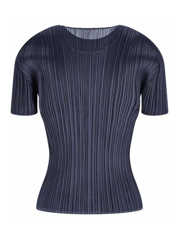 PLEATS PLEASE ISSEY MIYAKE: Tシャツ online - Tシャツ - ブルー