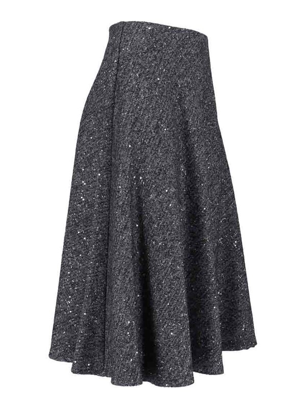 The Best Shops TAGLIATORE: ニーレングススカート＆ミディ丈 - 膝丈/ミディスカート - グレー