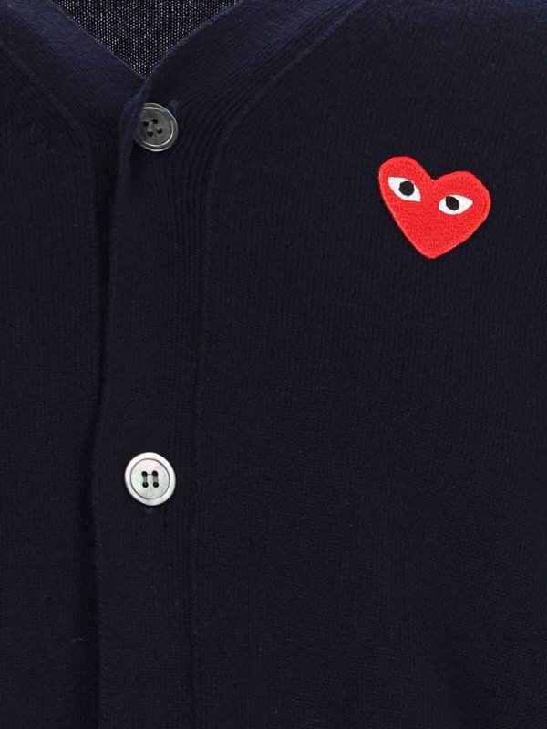 The Best Shops Comme des Garçons Play: cardigan - Logo del cardigan