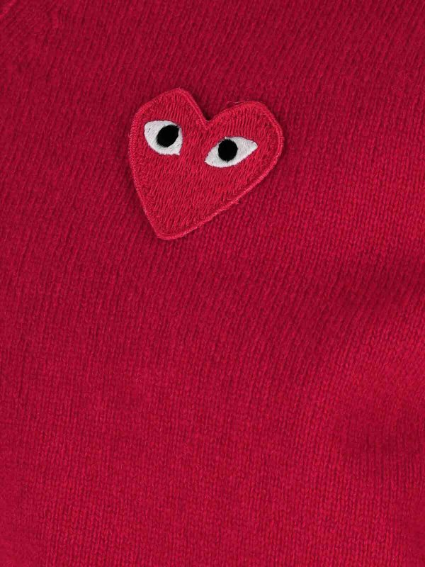 The Best Shops Comme des Garçons Play: cardigan - Logo del cardigan