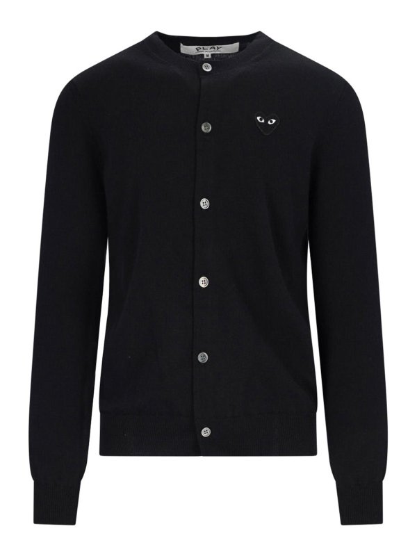 Comme des Garçons Play: カーディガン - カーディガン - 黒