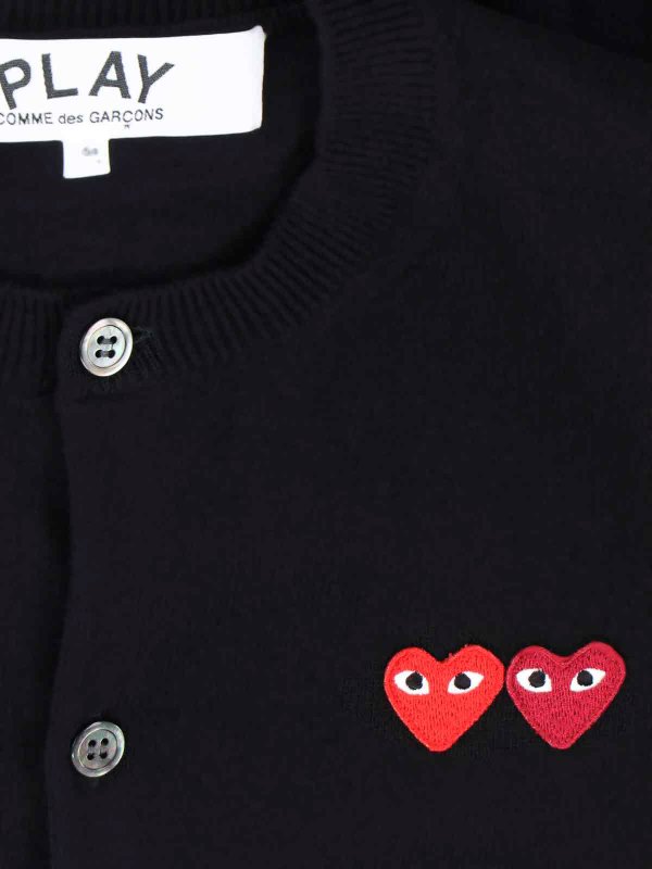 The Best Shops Comme des Garçons Play: cardigan - Logo del cardigan