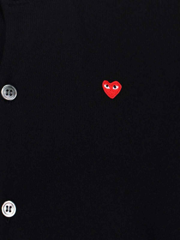 The Best Shops Comme des Garçons Play: cardigans - Cardigan Logo