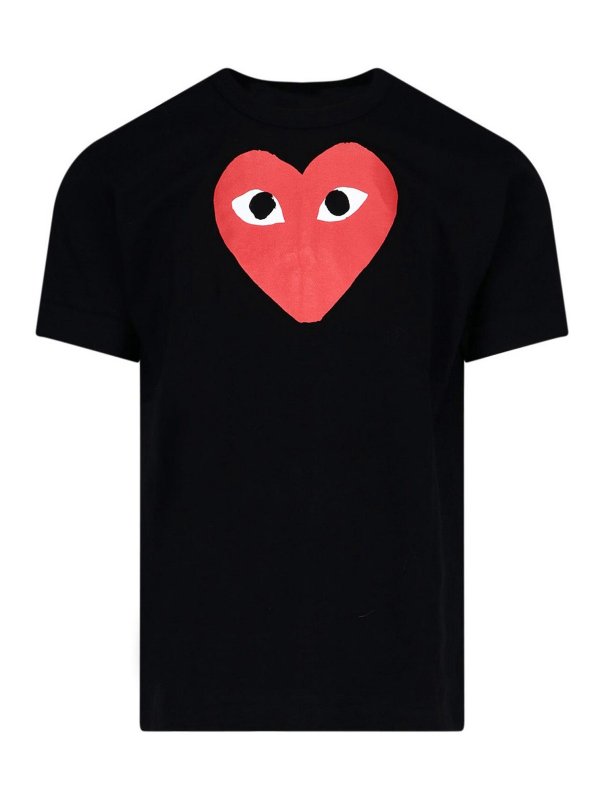 Comme des Garçons Play: Camisetas - Camiseta - Negro
