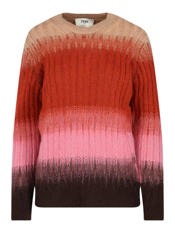 FENDI: crew necks - Maglione In Misto Mohair