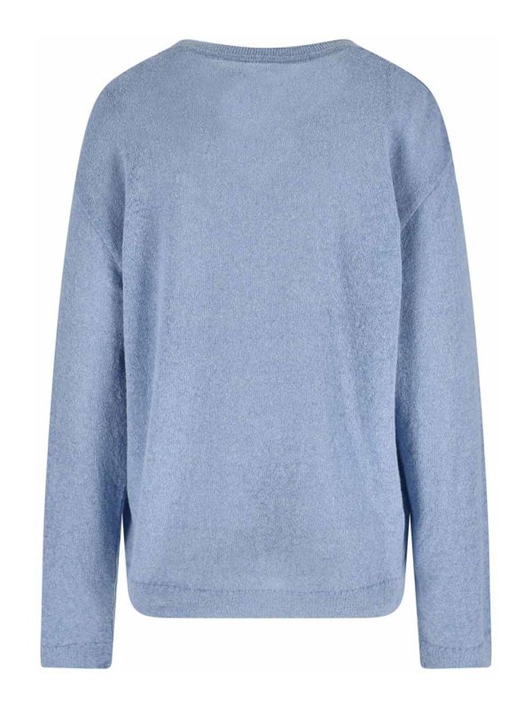 MYTHINKS: Strickpullover mit Rundhalsausschnitt online - Rundhalspullover - Blau