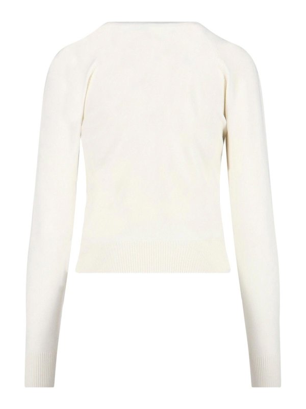 PATOU: Strickpullover mit Rundhalsausschnitt online - Rundhalspullover - Weiß