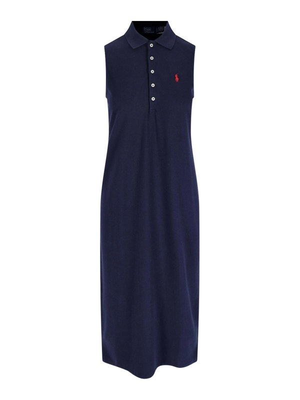 POLO RALPH LAUREN: knee length dresses - Logo Midi Dress