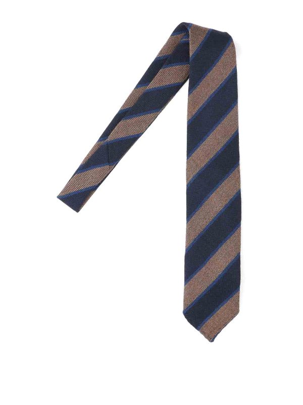 CESARE ATTOLINI NAPOLI: Cravates & noeuds papillon - Cravate - Marron