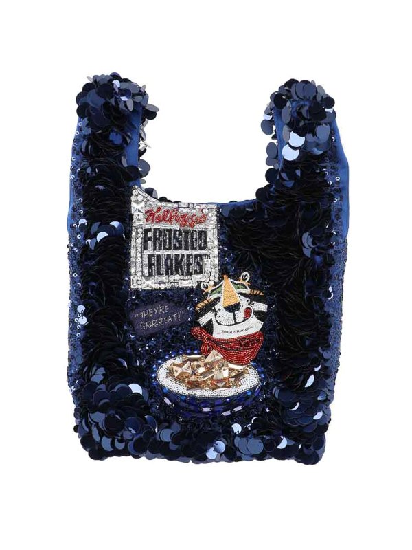 Anya Hindmarch: Sacs à main - Sac Cabas - Bleu