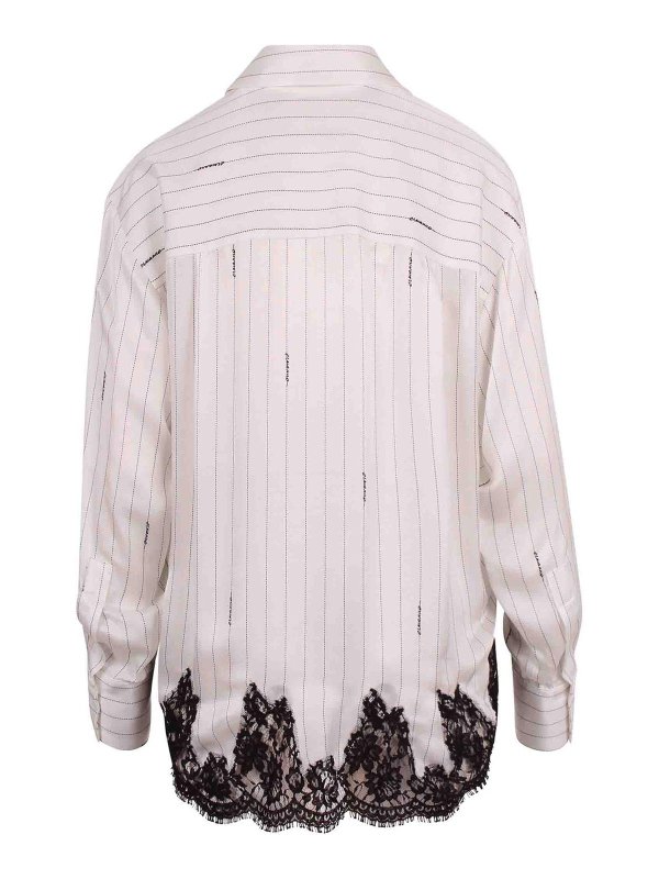 ERMANNO FIRENZE: shirts online - Pinstriped Shirt with Lace