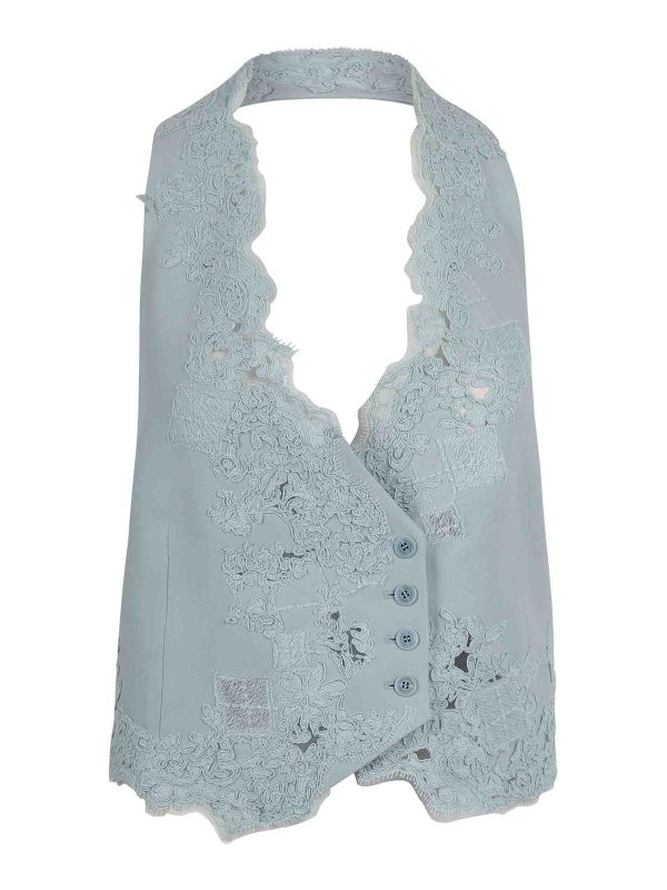 ERMANNO SCERVINO: gilet - Gilet Con Ricamo E Fibbia