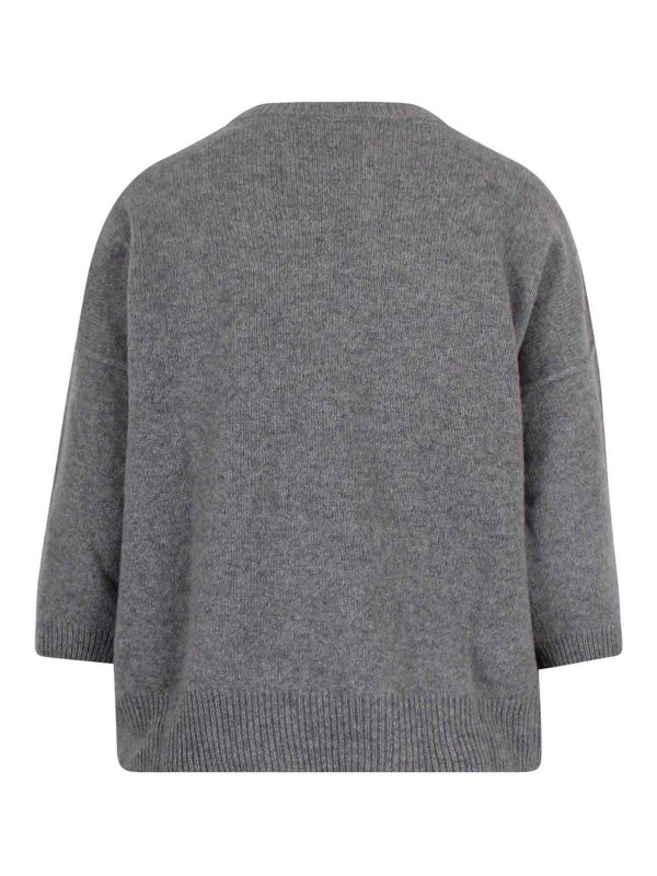 FEDERICA TOSI: Strickpullover mit Rundhalsausschnitt online - Rundhalspullover - Grau