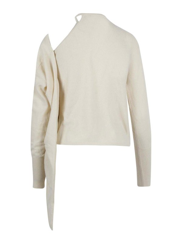 FEDERICA TOSI: maglia collo rotondo online - Maglione Monospalla Cut Out