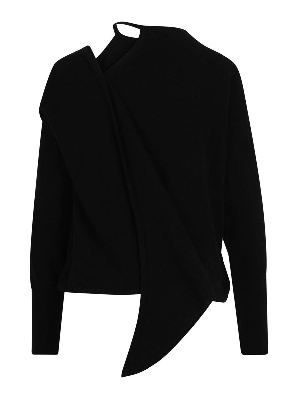 FEDERICA TOSI: crew necks online - One-Shoulder Cut-Out Sweater