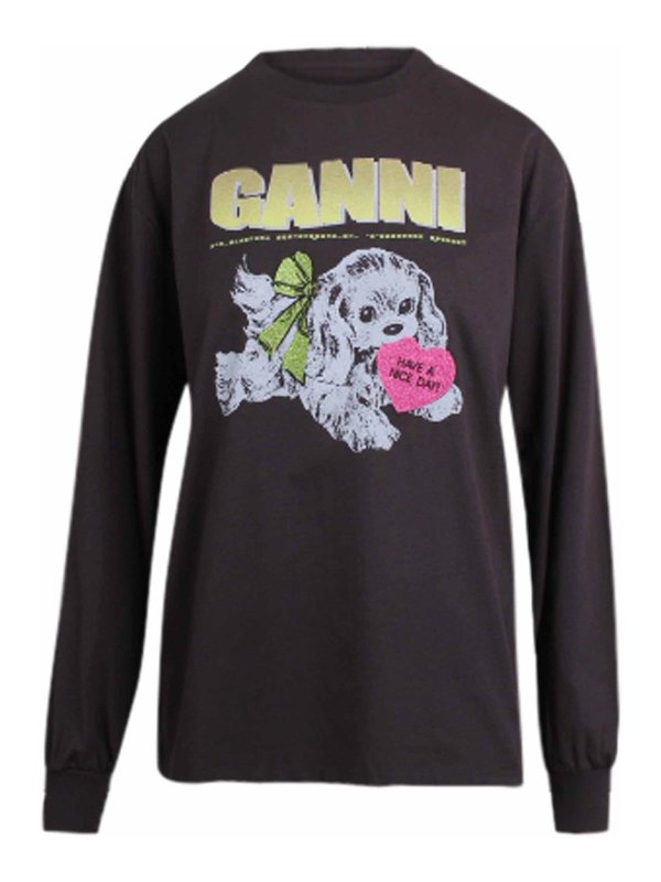 GANNI: t-shirts - T-shirt