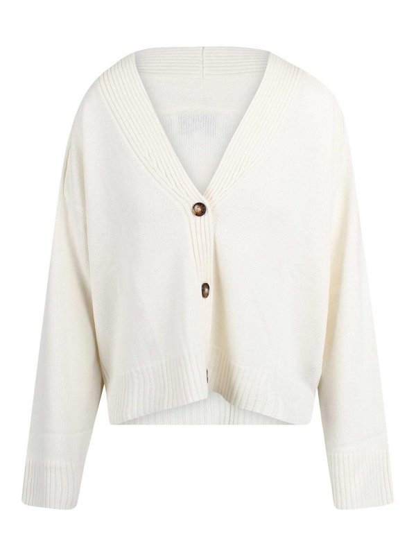 LOULOU STUDIO: cardigans - Kaia Ribbed Cashmere Cardigan