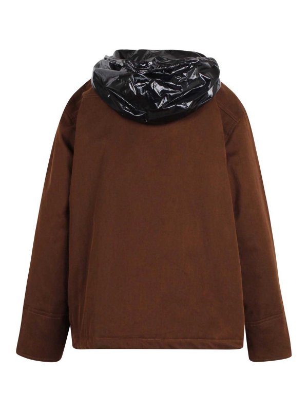 PLAN C: casual jackets online - Cargo Jacket with Vinyl Hood