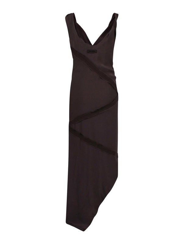 The Attico: Robe longueur genou online - Robe Au Genou - Marron