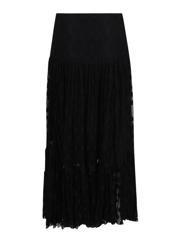 ULLA JOHNSON: ニーレングススカート＆ミディ丈 online - 膝丈/ミディスカート - 黒