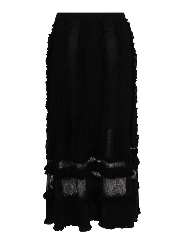 ULLA JOHNSON: Faldas media pierna y semilargas online - Falda Semilarga - Negro