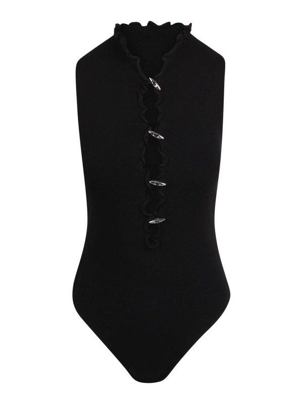 YUZEFI: Tops und Tank Tops - Top - Schwarz