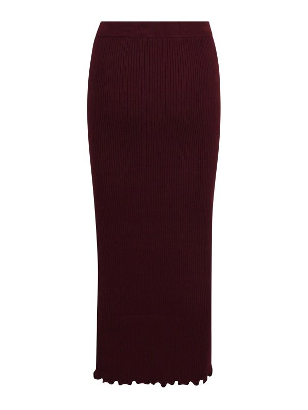 YUZEFI: Faldas media pierna y semilargas online - Falda Semilarga - Rojo