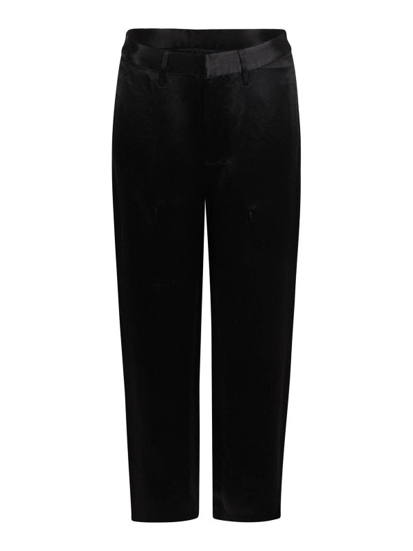 YUZEFI: Pantalones casual - Pantalón Casual - Negro