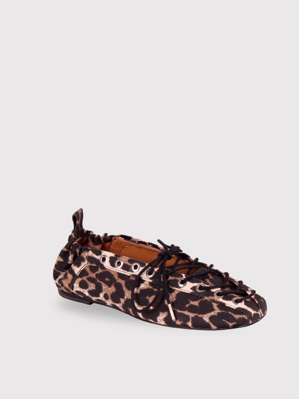 GANNI: ballerine online - Ballerina Con Laccio Oleatex