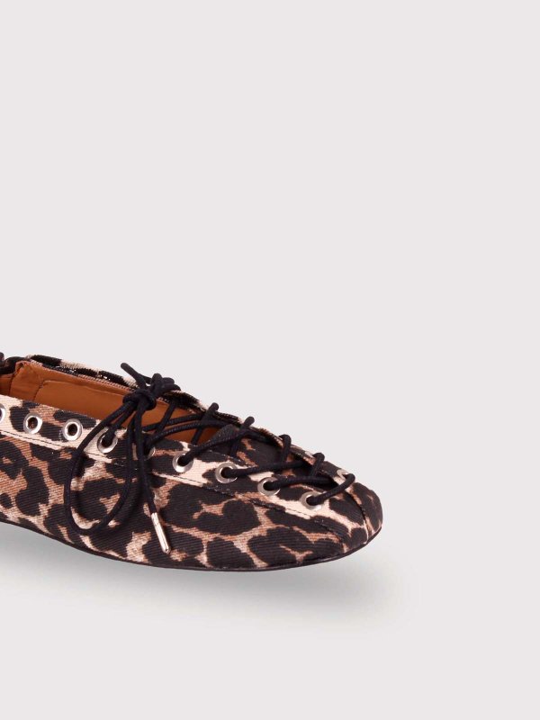 The Best Shops GANNI: ballerine - Ballerina Con Laccio Oleatex