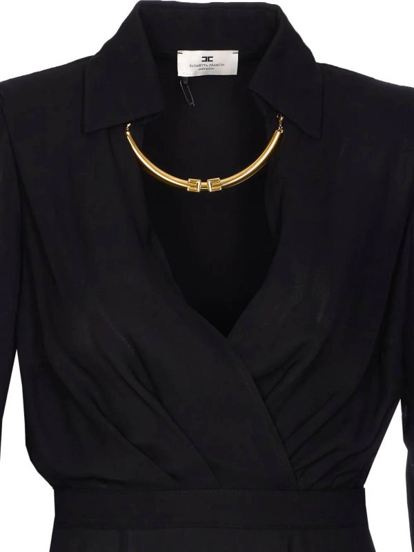 The Best Shops ELISABETTA FRANCHI: ニーレングスドレス - 膝丈ドレス - 黒