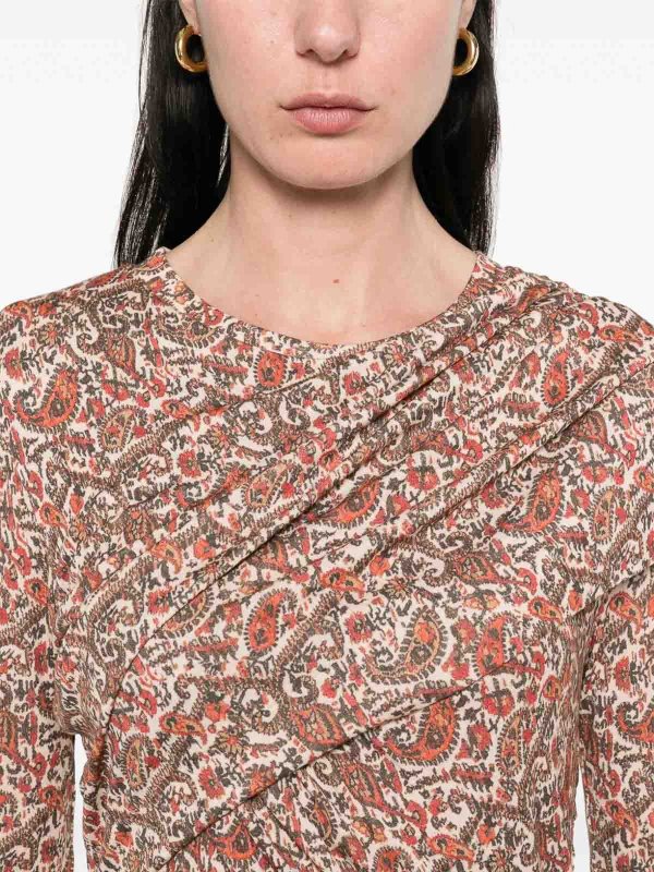 ISABEL MARANT: knee length dresses online - Denise Robe Rust