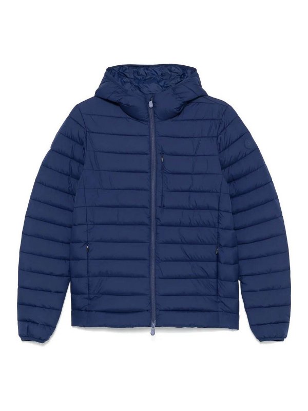 Save The Duck: casual jackets - Juncus Hooded Jacket Eclipse Blue